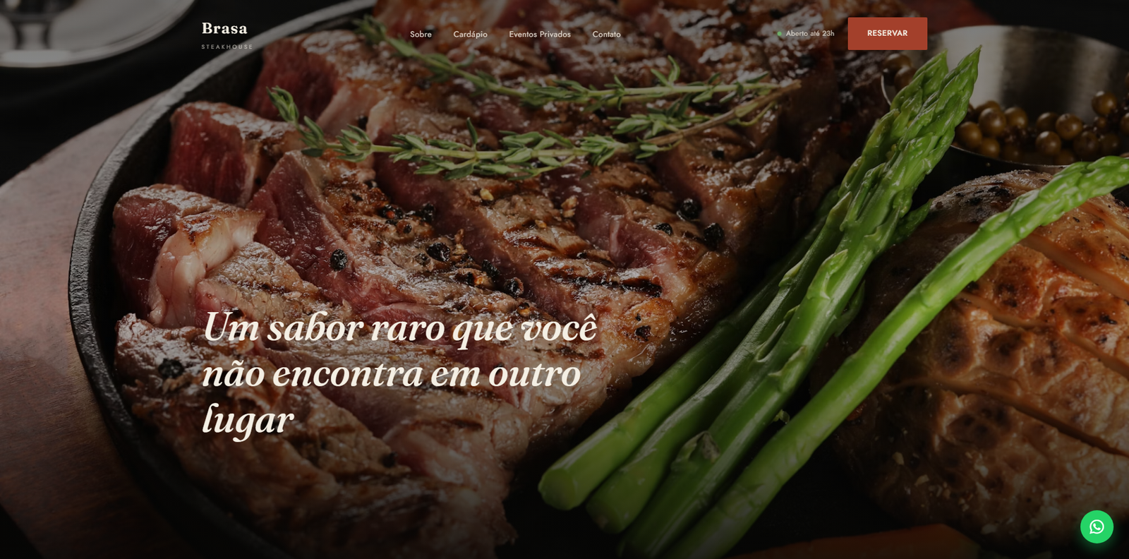 Exemplo de landing page de página única